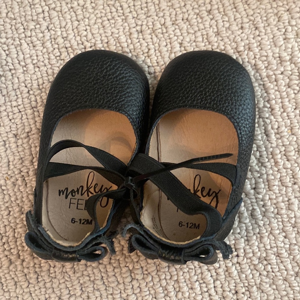 6-12 Month Black Monkey Feet Ballet Flats
